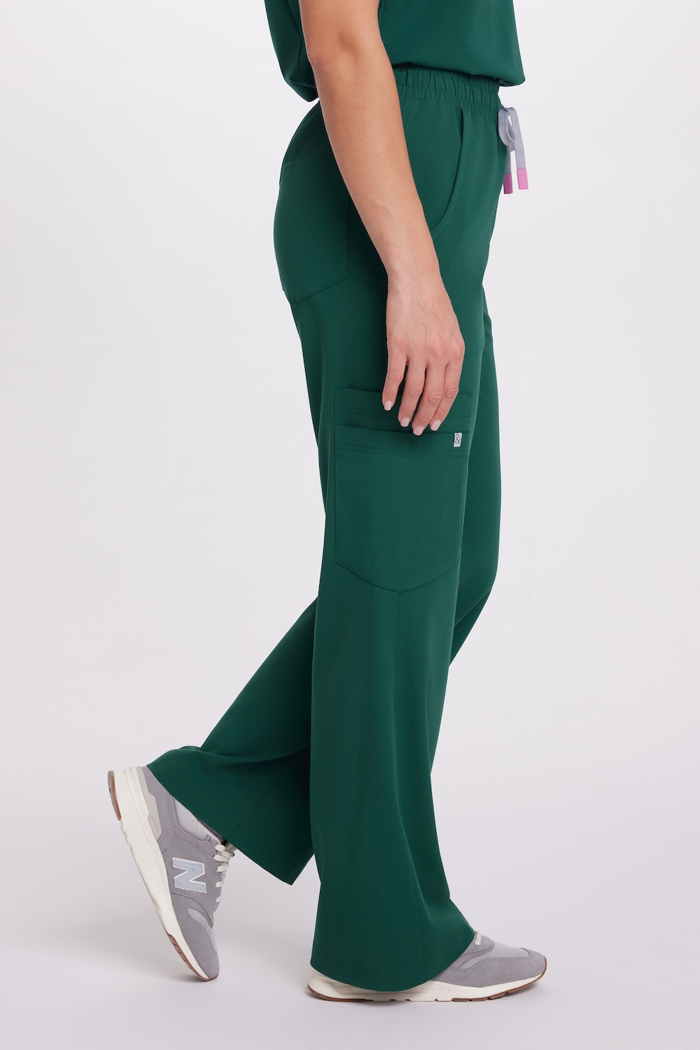 Dámské lékařské kalhoty WIDE scrubs Basic Bottle green