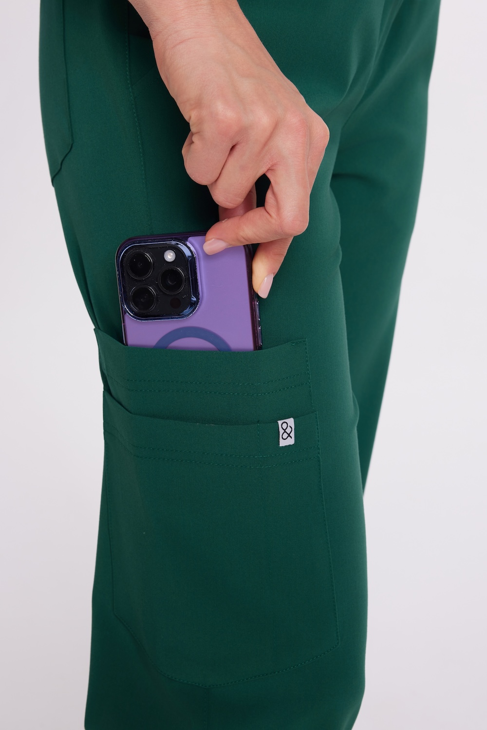 Dámské lékařské kalhoty WIDE scrubs Basic Bottle green