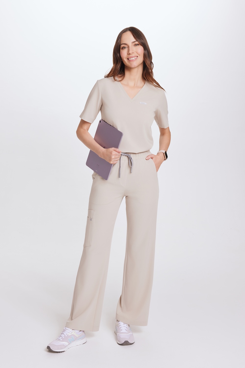 Női orvosi blúz műtősruha Basic One Pocket COLD NUDE