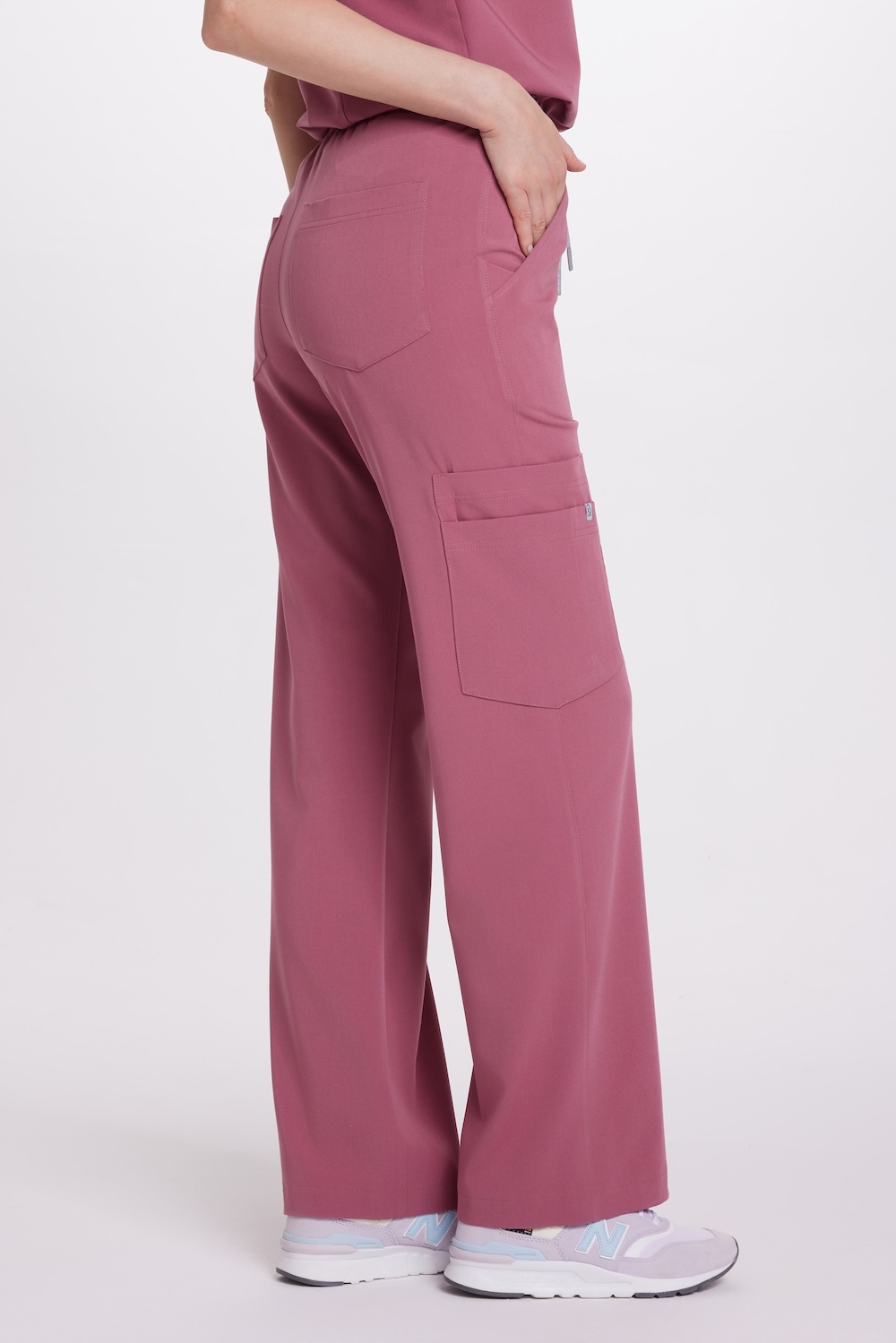 Dámske lekárske nohavice WIDE scrubs Basic DOLCE ROSA