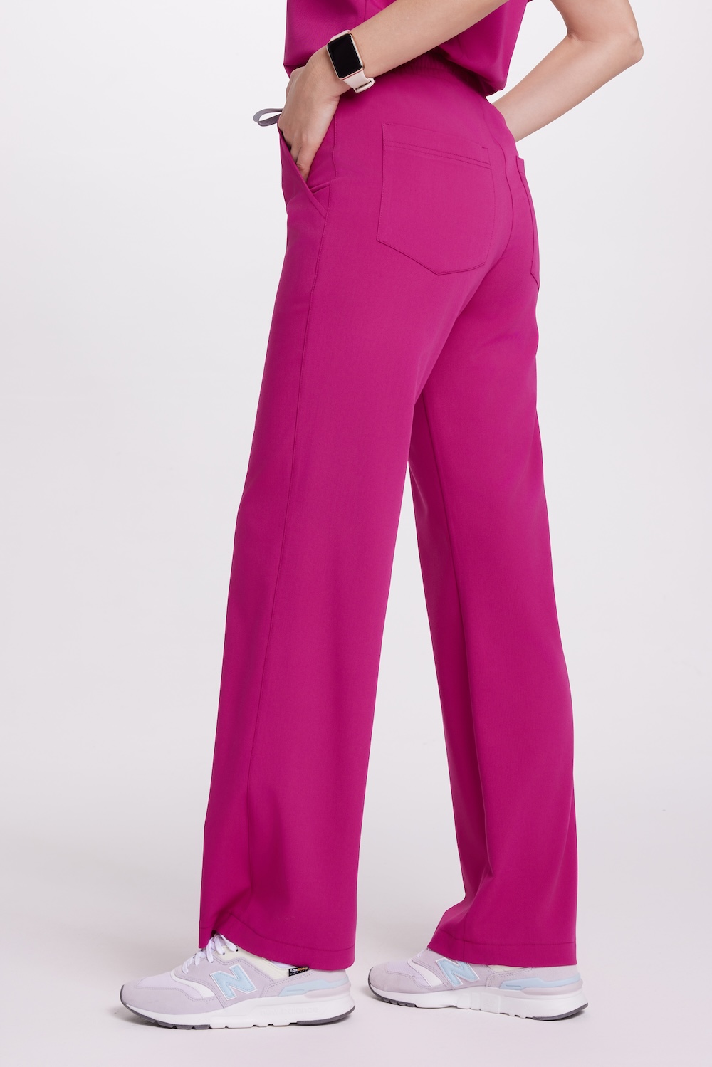 Dámské lékařské kalhoty WIDE scrubs Basic MAGENTA