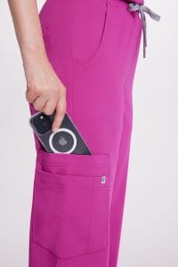 Női orvosi nadrág WIDE műtősnadrág Basic MAGENTA