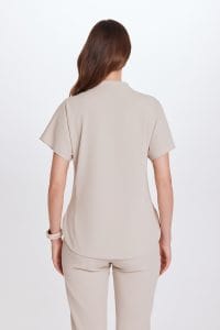 Bluzka medyczna damska scrubs Basic Flex COLD NUDE
