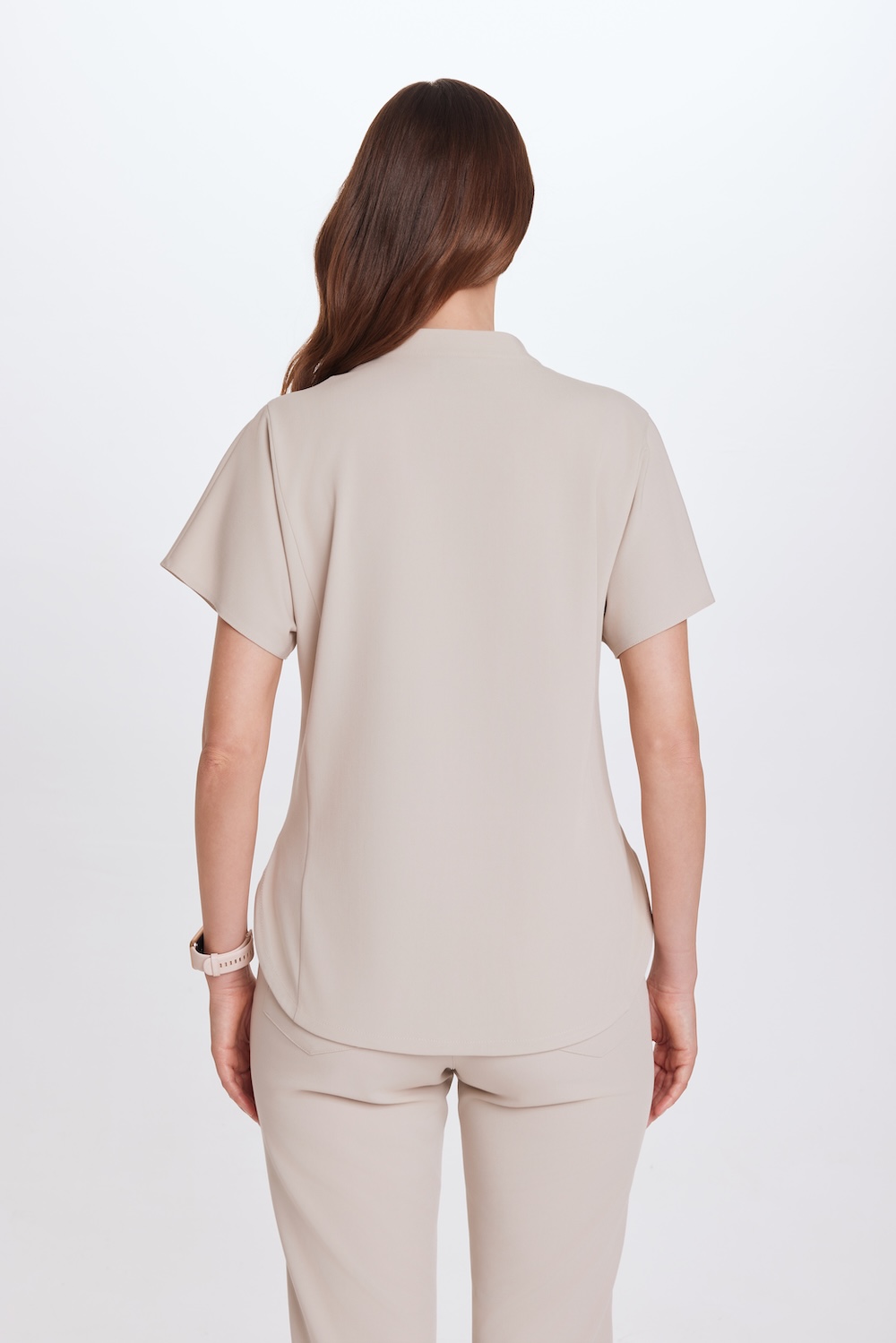 Bluzka medyczna damska scrubs Basic Flex COLD NUDE