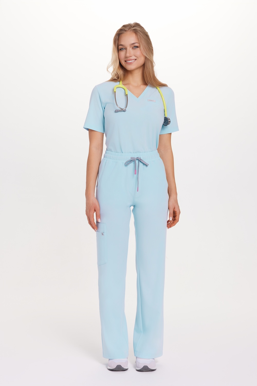 Spodnie medyczne damskie SZEROKIE scrubs Basic DREAM