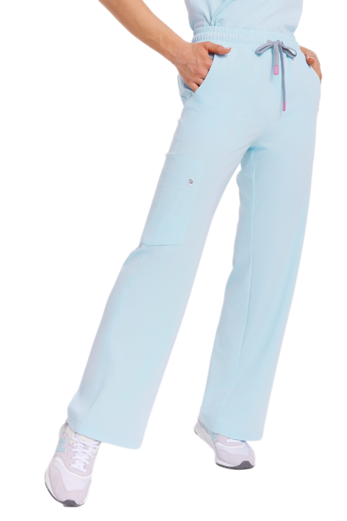 Spodnie medyczne damskie SZEROKIE scrubs Basic DREAM