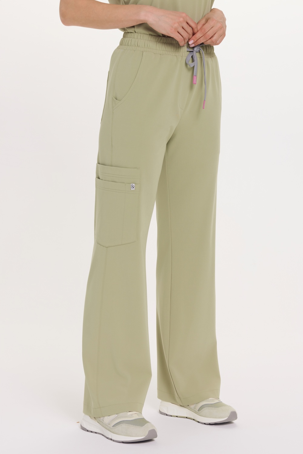Pantaloni medici da donna WIDE SCRUBS GREEN TEA
