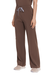 Dámské zdravotní kalhoty WIDE SCRUBS CHOCOLATE