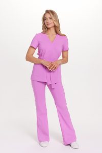 Dámska lekárska obálková tunika s krátkymi rukávmi Premium Rosalia