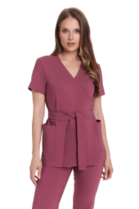 Prémiová dámska lekárska obálková tunika Malwa s krátkymi rukávmi
