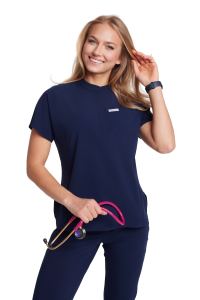 Camicetta medica da donna Basic Flex GRANITE