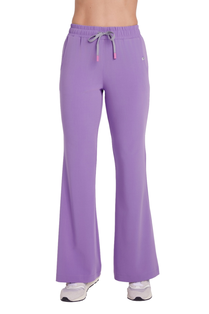 Spodnie medyczne damskie FLARE scrubs Basic AMETYST