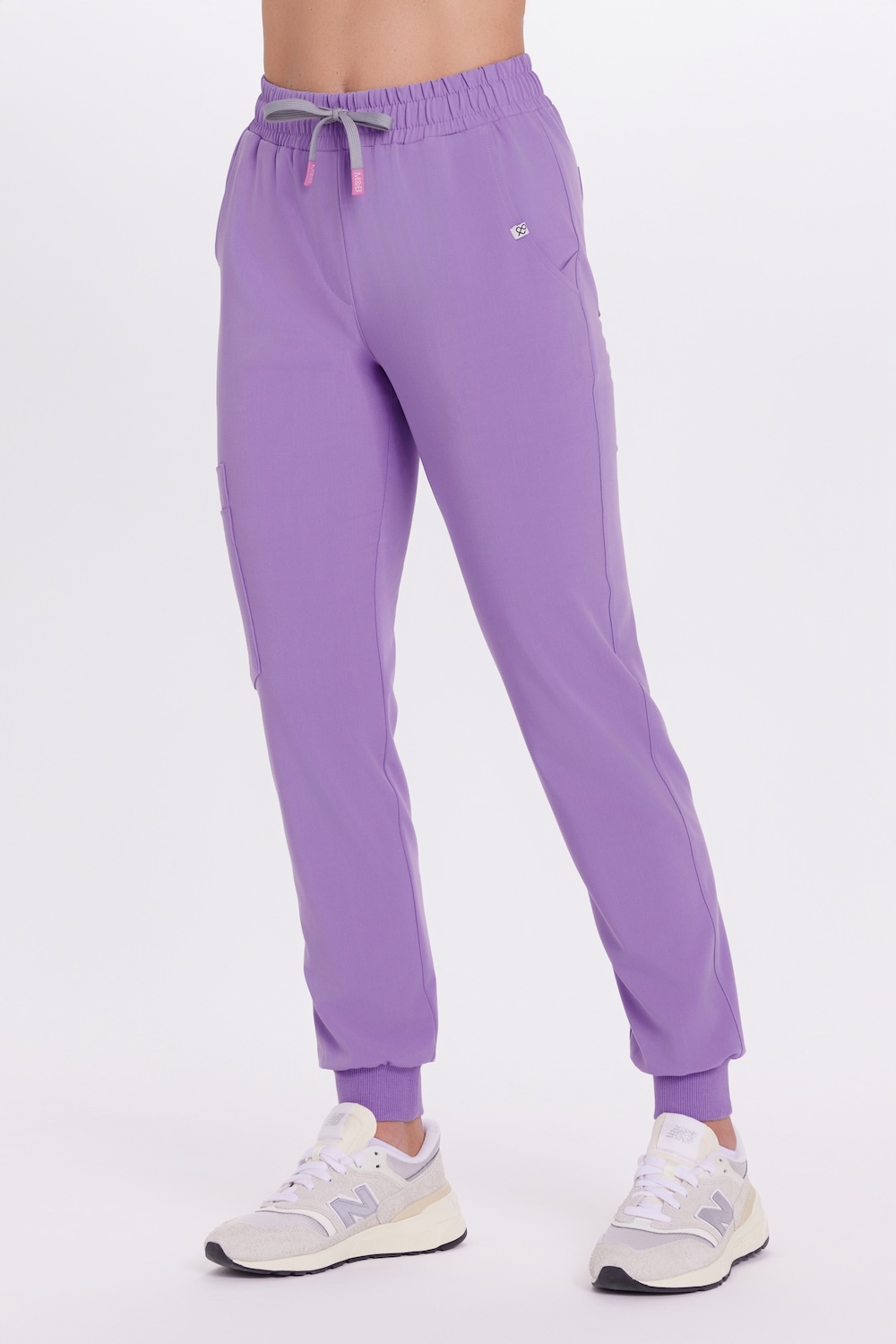 Spodnie medyczne damskie joggery scrubs Basic AMETYST