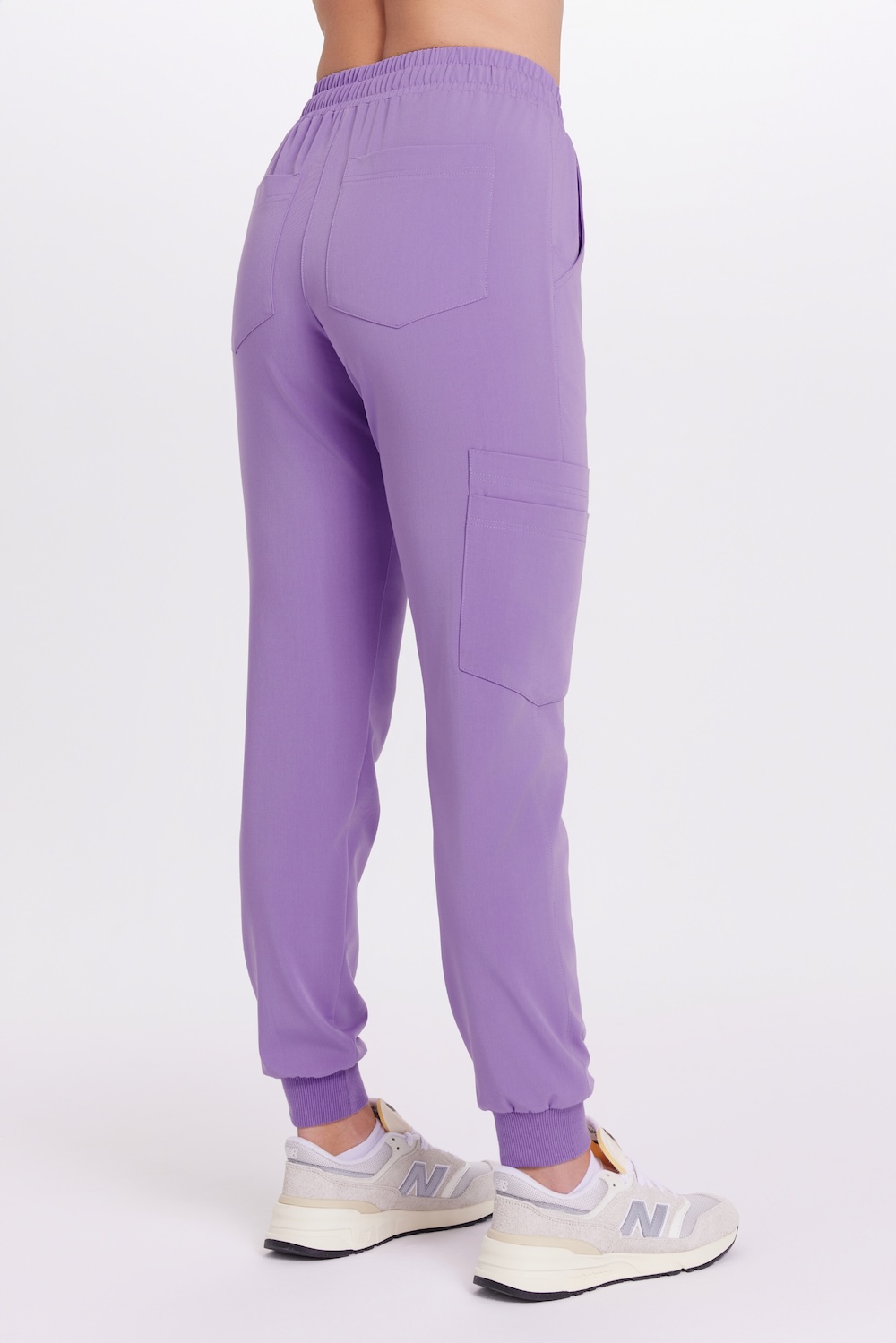 Spodnie medyczne damskie joggery scrubs Basic AMETYST