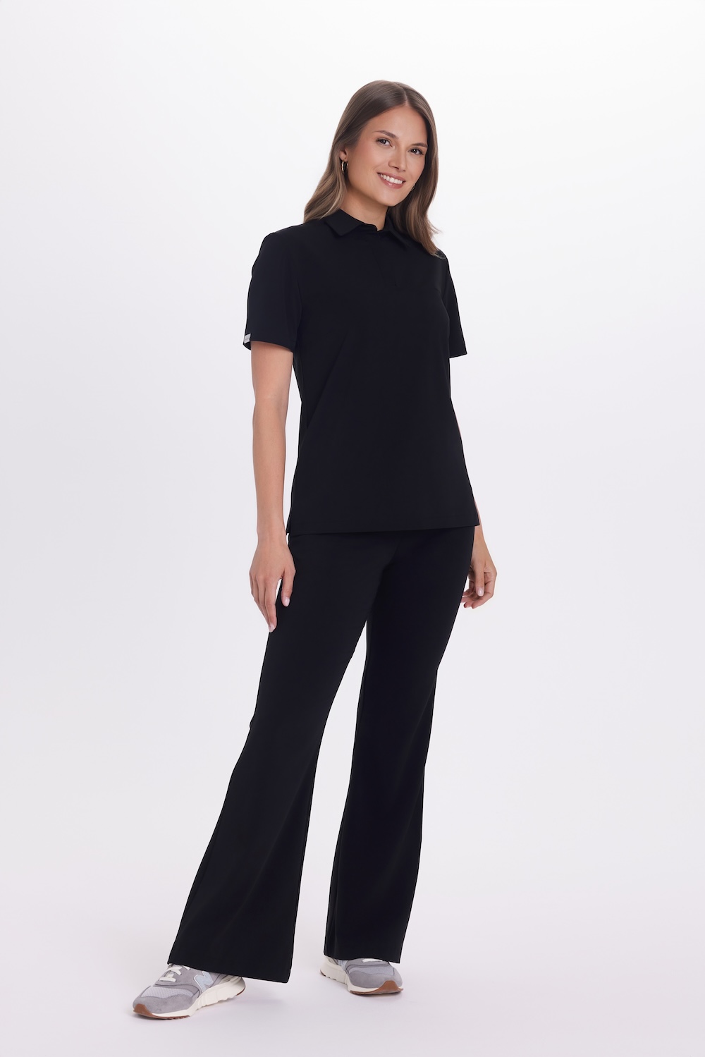 Pantaloni medici da donna FLARE scrubs Basic BLACK
