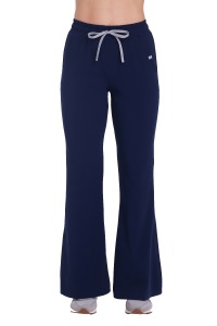 Spodnie medyczne damskie FLARE scrubs Basic GRANAT