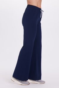 Spodnie medyczne damskie FLARE scrubs Basic GRANAT