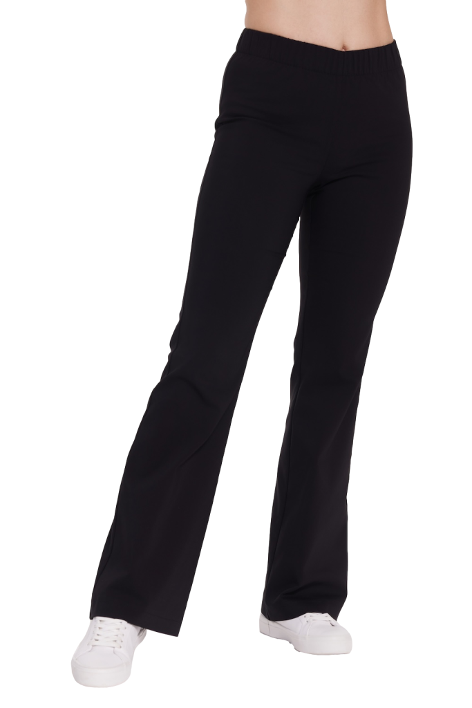 Spodnie medyczne damskie Flare Premium Czarne