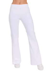 Spodnie medyczne damskie Flare Premium BIAŁE