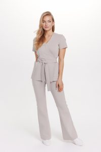 Pantaloni medici da donna Flare Premium PALE BEIGE