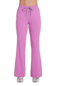 Spodnie medyczne damskie FLARE scrubs Basic PINK KISS