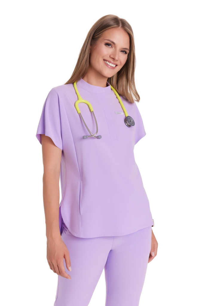Bluzka medyczna damska scrubs Basic Flex LILA