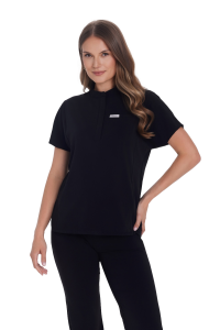 Női orvosi blúz műtősruha Basic Flex BLACK