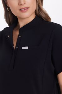 Női orvosi blúz műtősruha Basic Flex BLACK