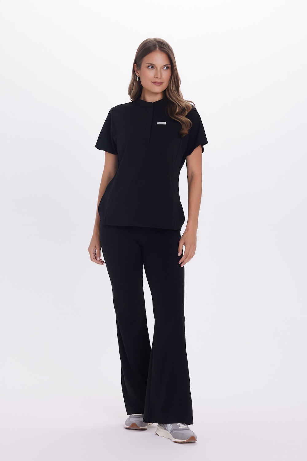 Camicetta medica da donna Basic Flex BLACK