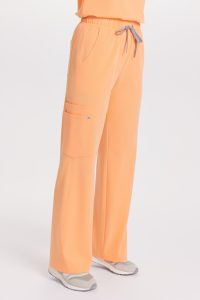 Spodnie medyczne damskie SZEROKIE scrubs Basic PAPAJA