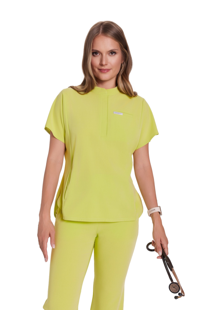 Bluzka medyczna damska scrubs Basic Flex KIWI