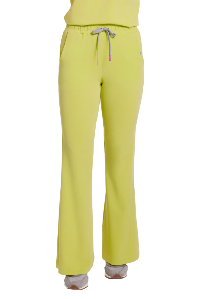 Spodnie medyczne damskie FLARE scrubs Basic KIWI