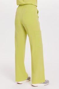 Spodnie medyczne damskie SZEROKIE SCRUBS Basic KIWI