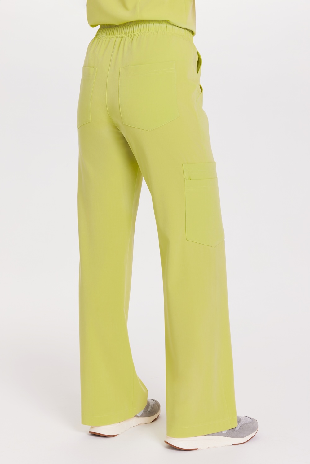 Spodnie medyczne damskie SZEROKIE SCRUBS Basic KIWI