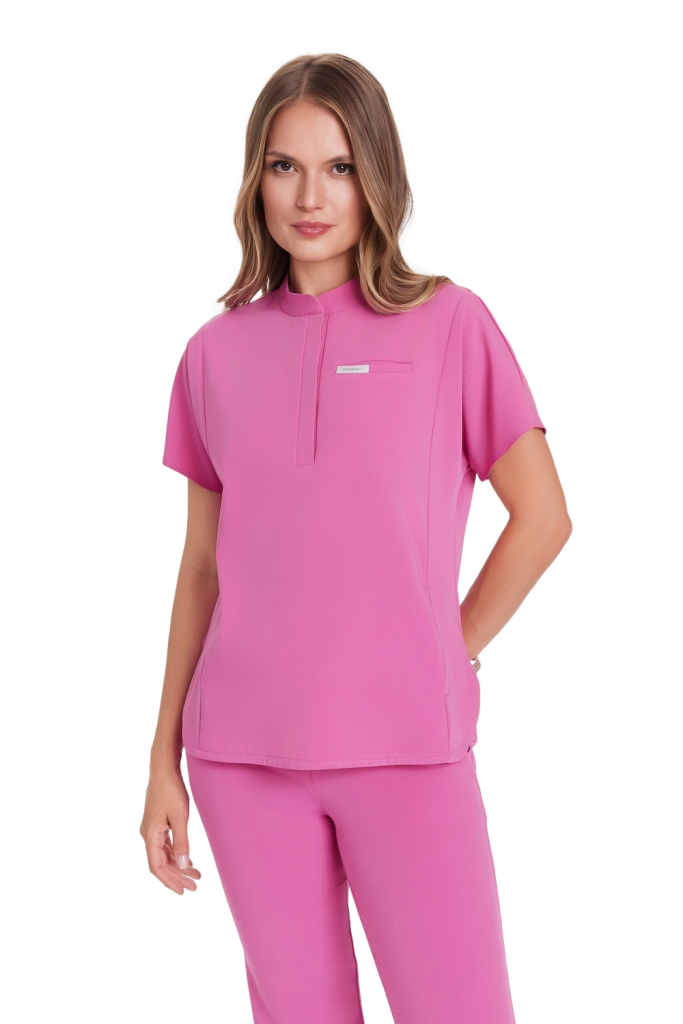 Bluzka medyczna damska scrubs Basic Flex HI BARBIE