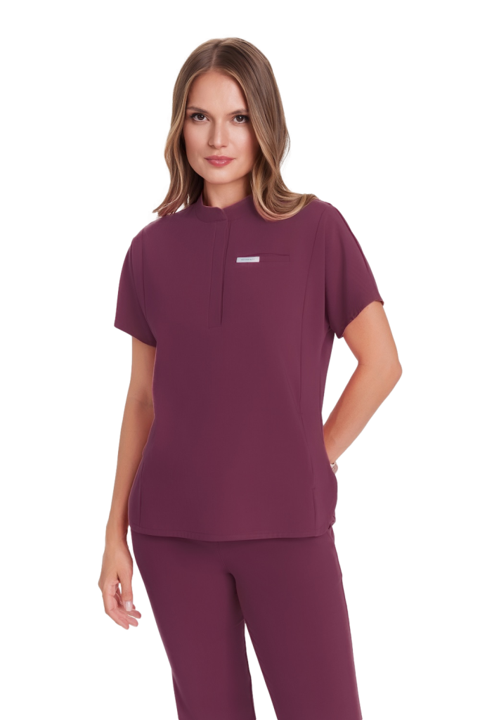Bluzka medyczna damska scrubs Basic Flex RUBIN