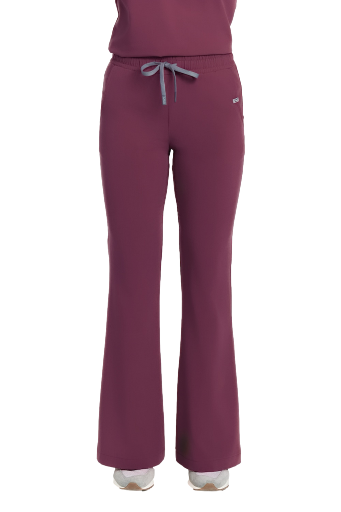 Spodnie medyczne damskie FLARE scrubs Basic RUBIN