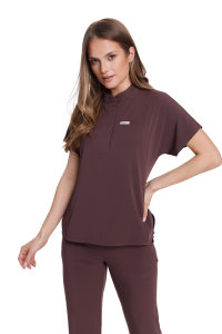 Női orvosi blúz műtősruha Basic Flex HOT CHOCOLATE