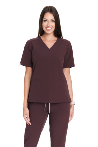Bluzka medyczna damska scrubs Basic HOT CHOCOLATE