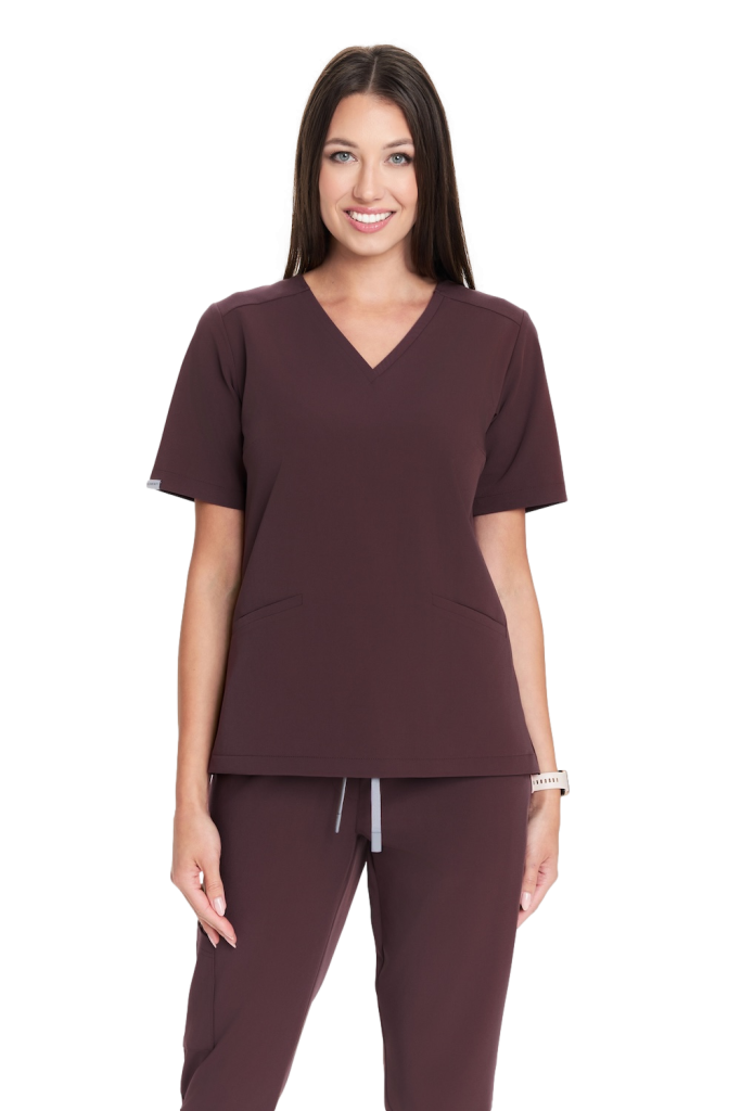 Bluzka medyczna damska scrubs Basic HOT CHOCOLATE