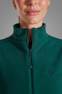 Polarowa bluza medyczna damska BUTELKOWA ZIELEŃ