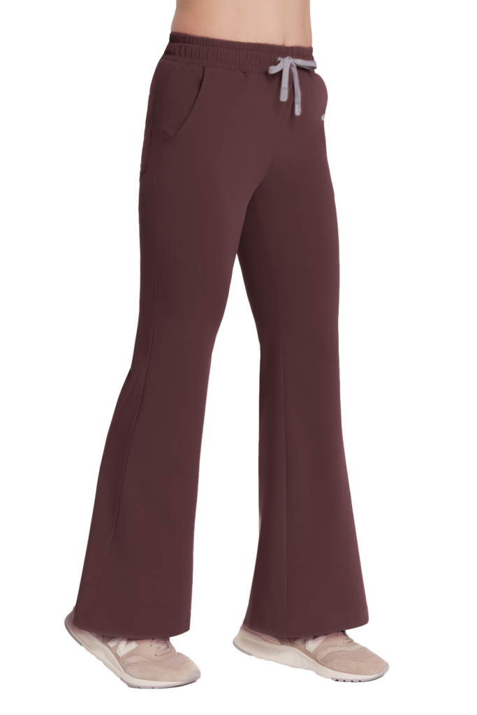 Spodnie medyczne damskie FLARE scrubs Basic HOT CHOCOLATE