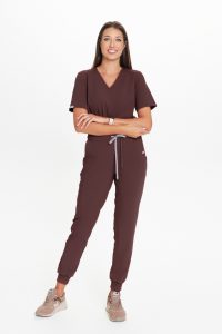 Dámske zdravotné nohavice SCRUBS Basic HOT CHOCOLATE