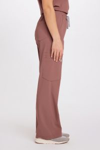 Spodnie medyczne damskie SZEROKIE SCRUBS Basic HAZELNUT