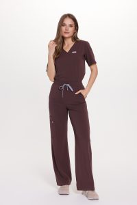 Pantaloni medici da donna WIDE SCRUBS Basic HOT CHOCOLATE