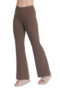 Spodnie medyczne damskie Flare Premium Mleczna Czekolada