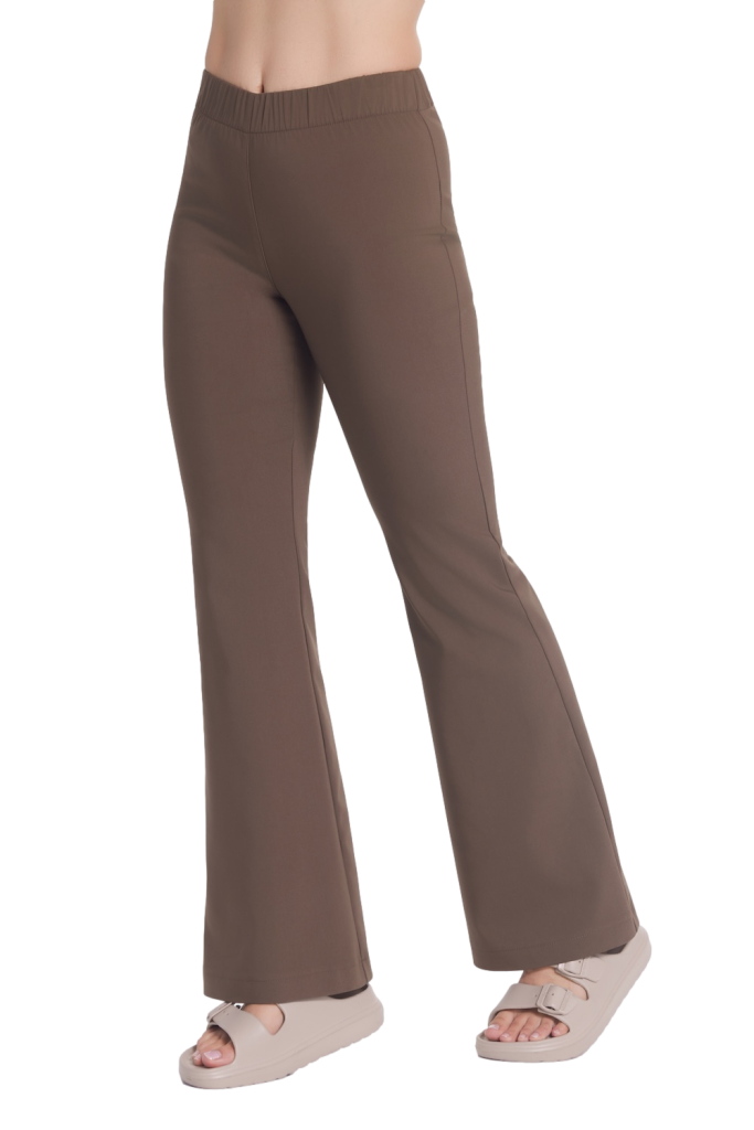 Spodnie medyczne damskie Flare Premium Mleczna Czekolada