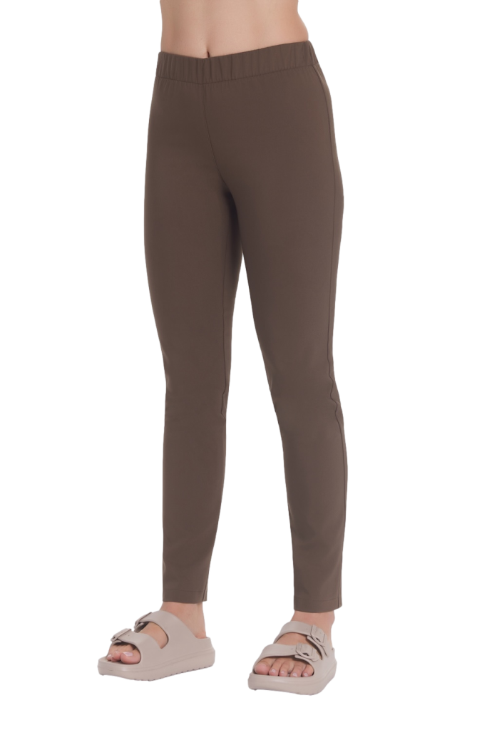 Spodnie medyczne damskie przylegające Premium Mleczna Czekolada