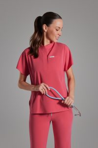 Dámska lekárska blúzka Basic Flex ROSE