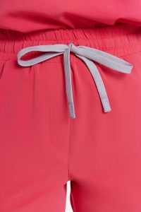 Spodnie medyczne damskie SZEROKIE SCRUBS Basic ROSE